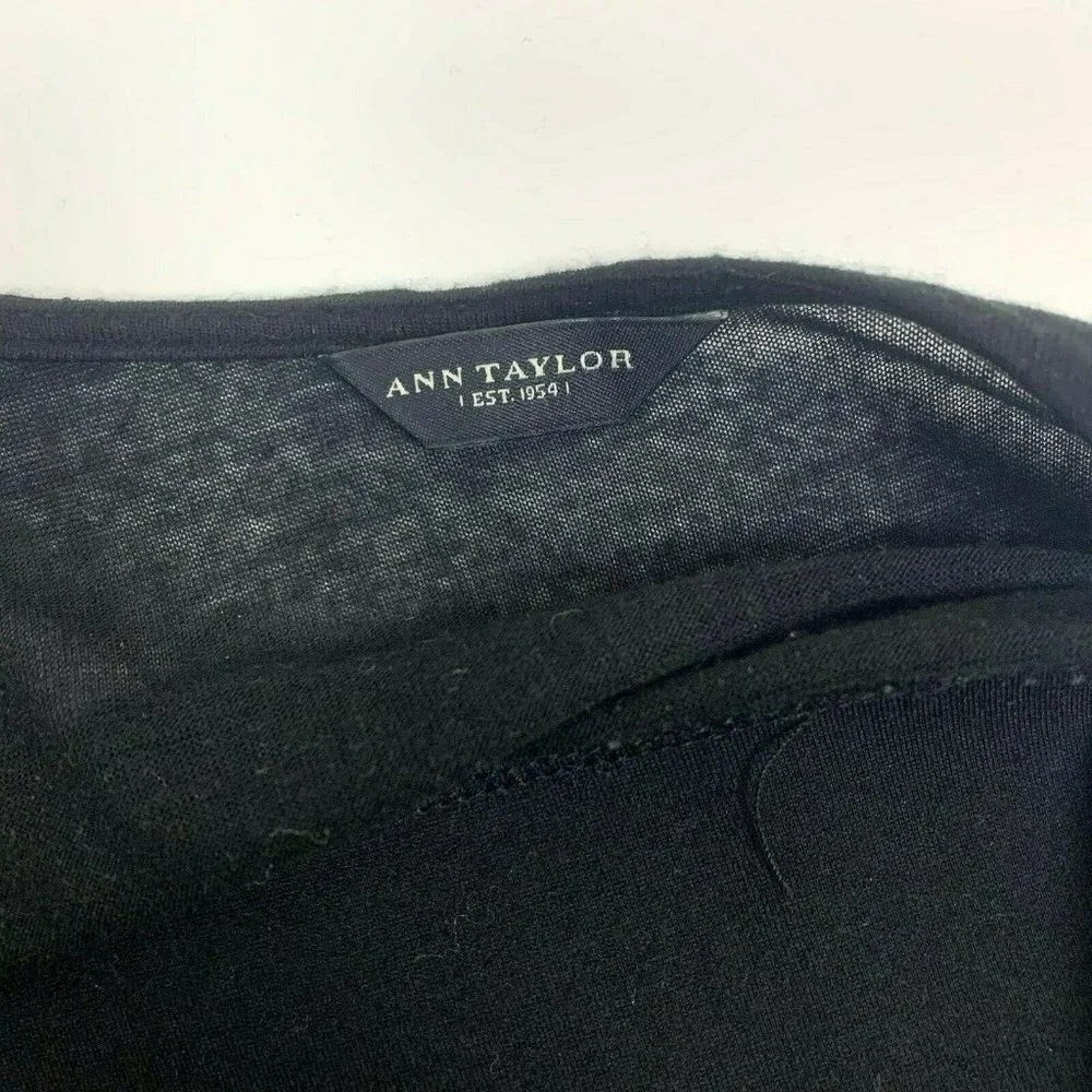Ann Taylor Long Sleeve Shirt Dress Scoop Neck - Picture 6 of 10